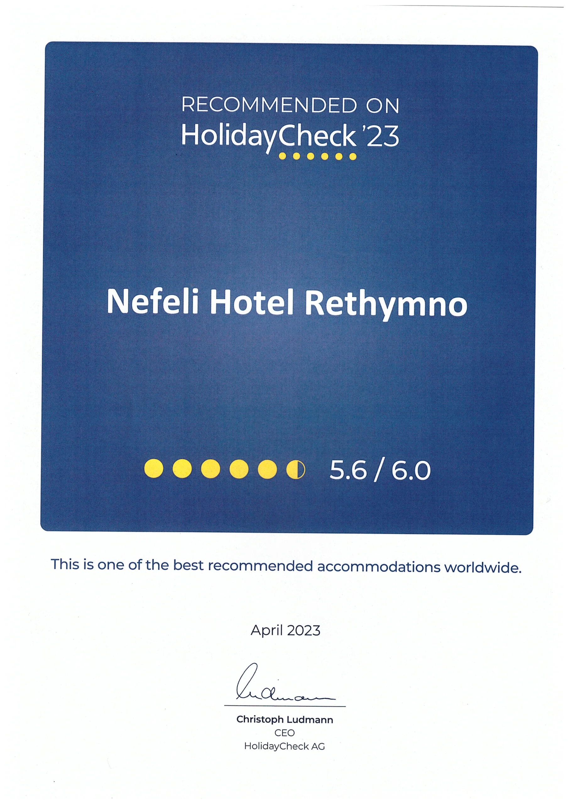 HolidayCheck 2023