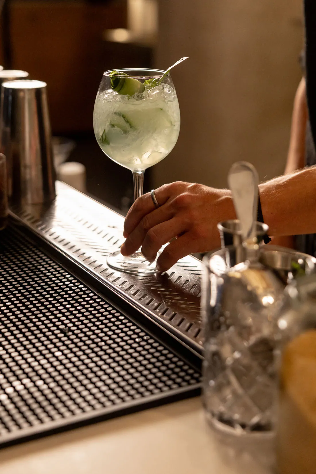 Cretan gastronomy, restaurant buffet dishes and cocktail lounge at Nefeli Hotel