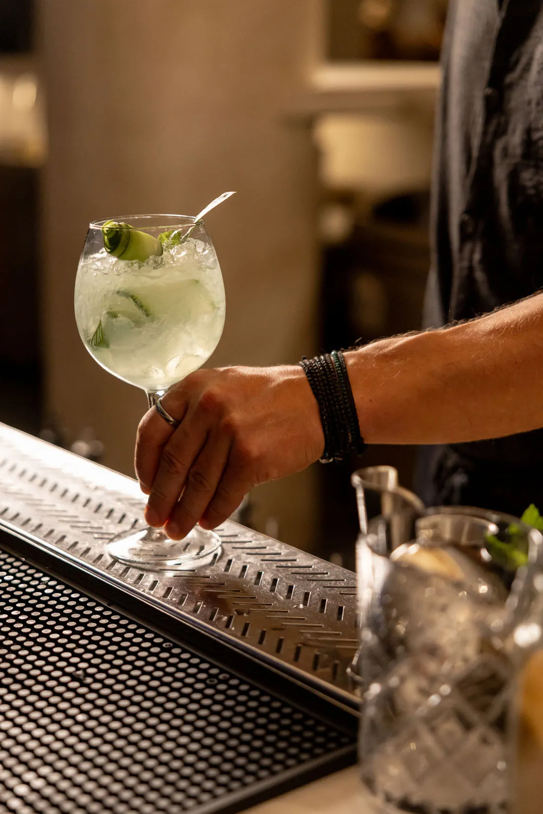 Cretan gastronomy, restaurant buffet dishes and cocktail lounge at Nefeli Hotel