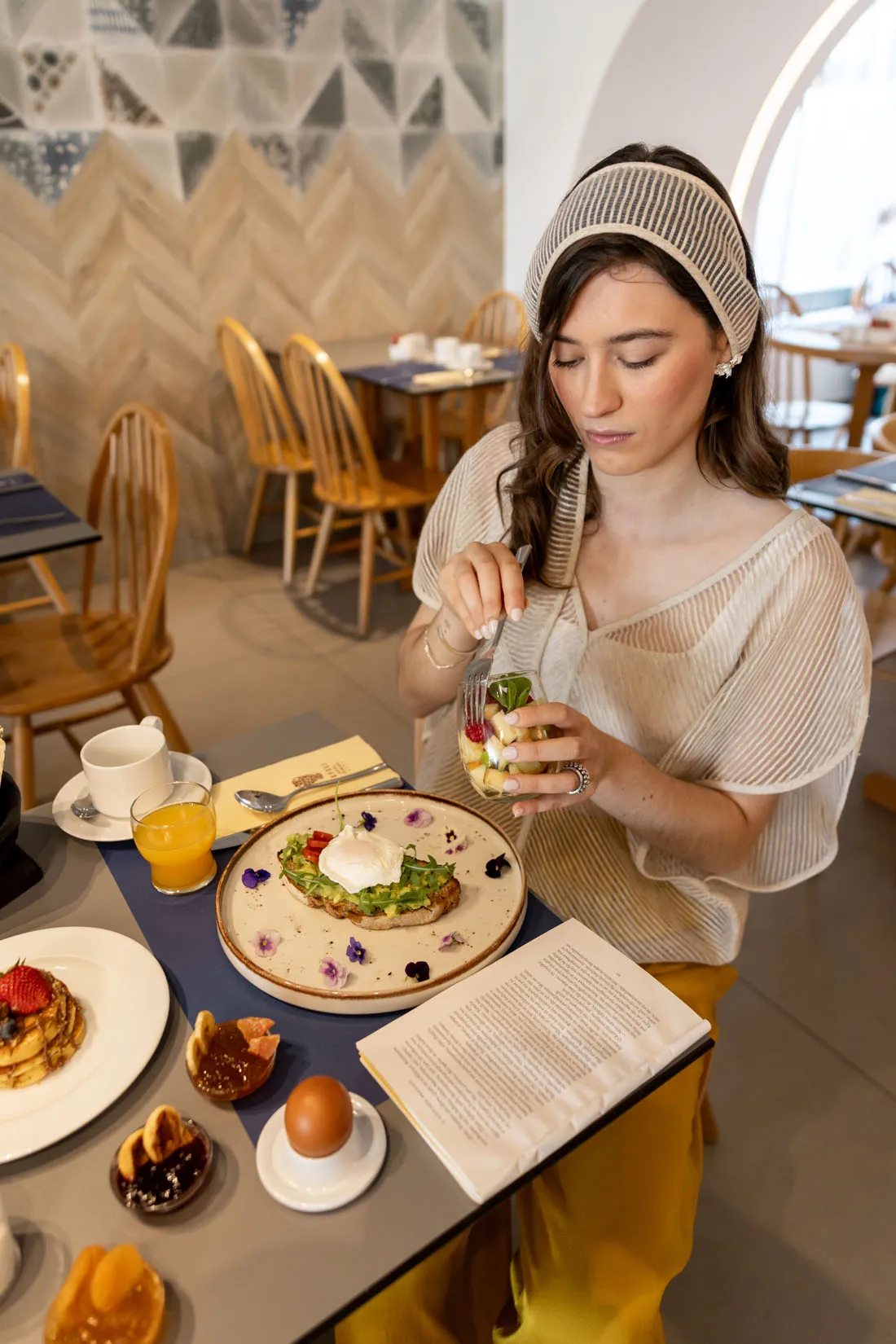 Cretan gastronomy, restaurant buffet dishes and cocktail lounge at Nefeli Hotel
