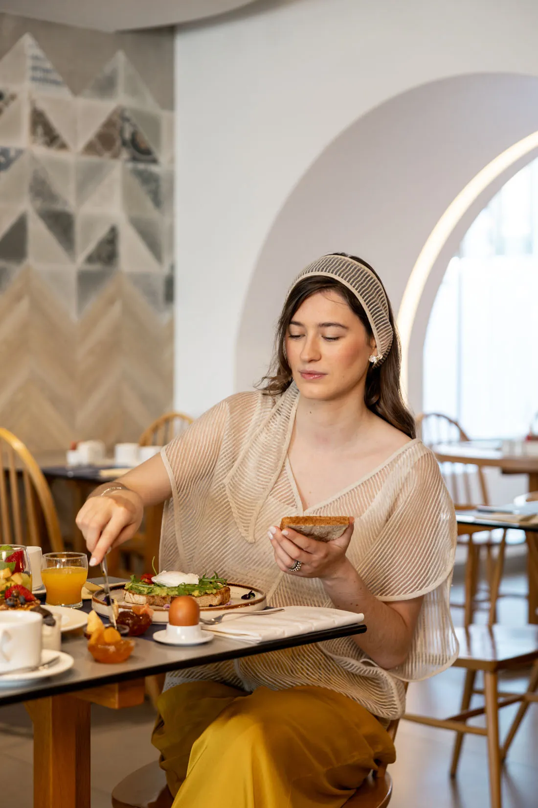 Cretan gastronomy, restaurant buffet dishes and cocktail lounge at Nefeli Hotel