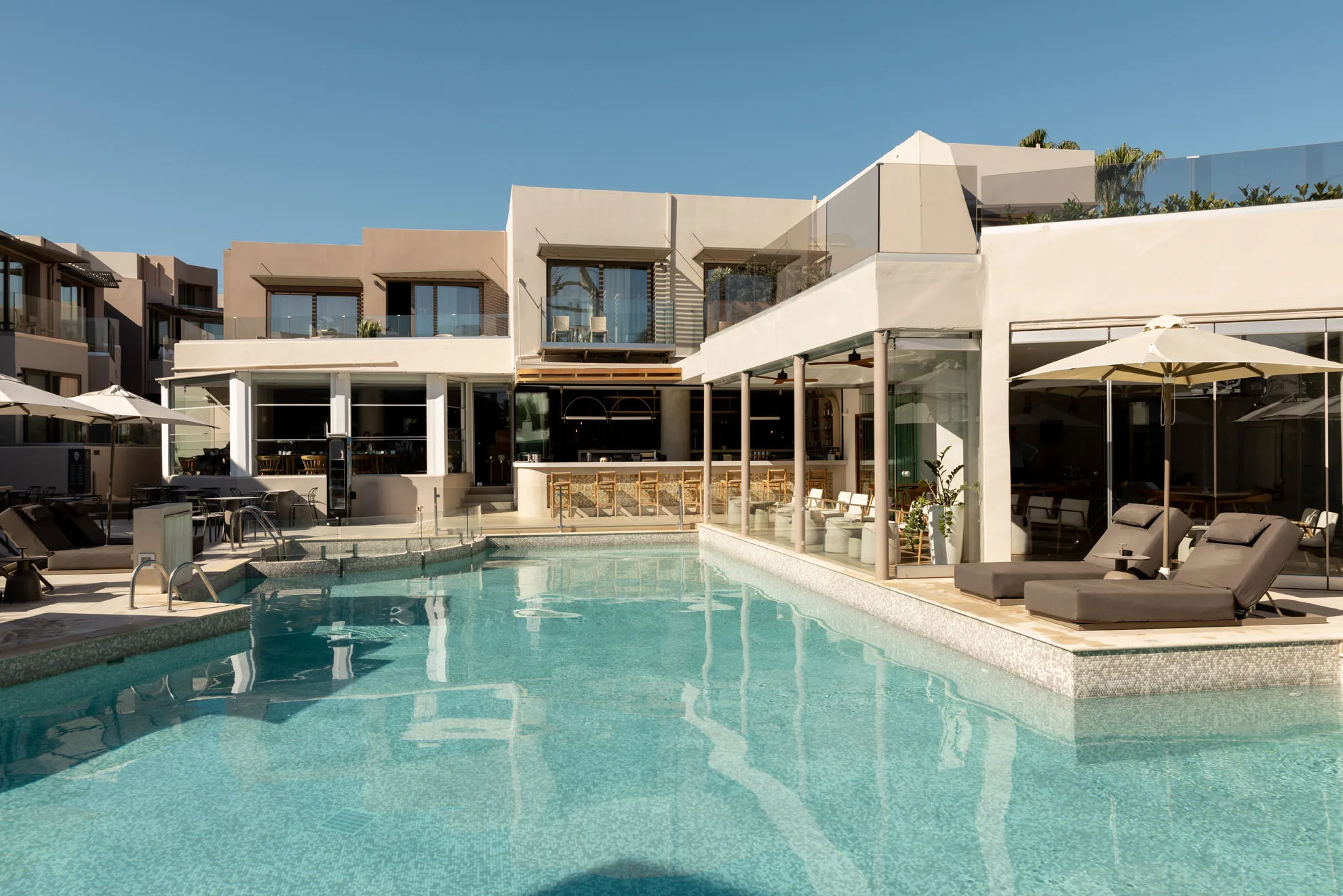 Nefeli Hotel 4-star exterior, swimming pool and grounds in Platanias, Rethymno