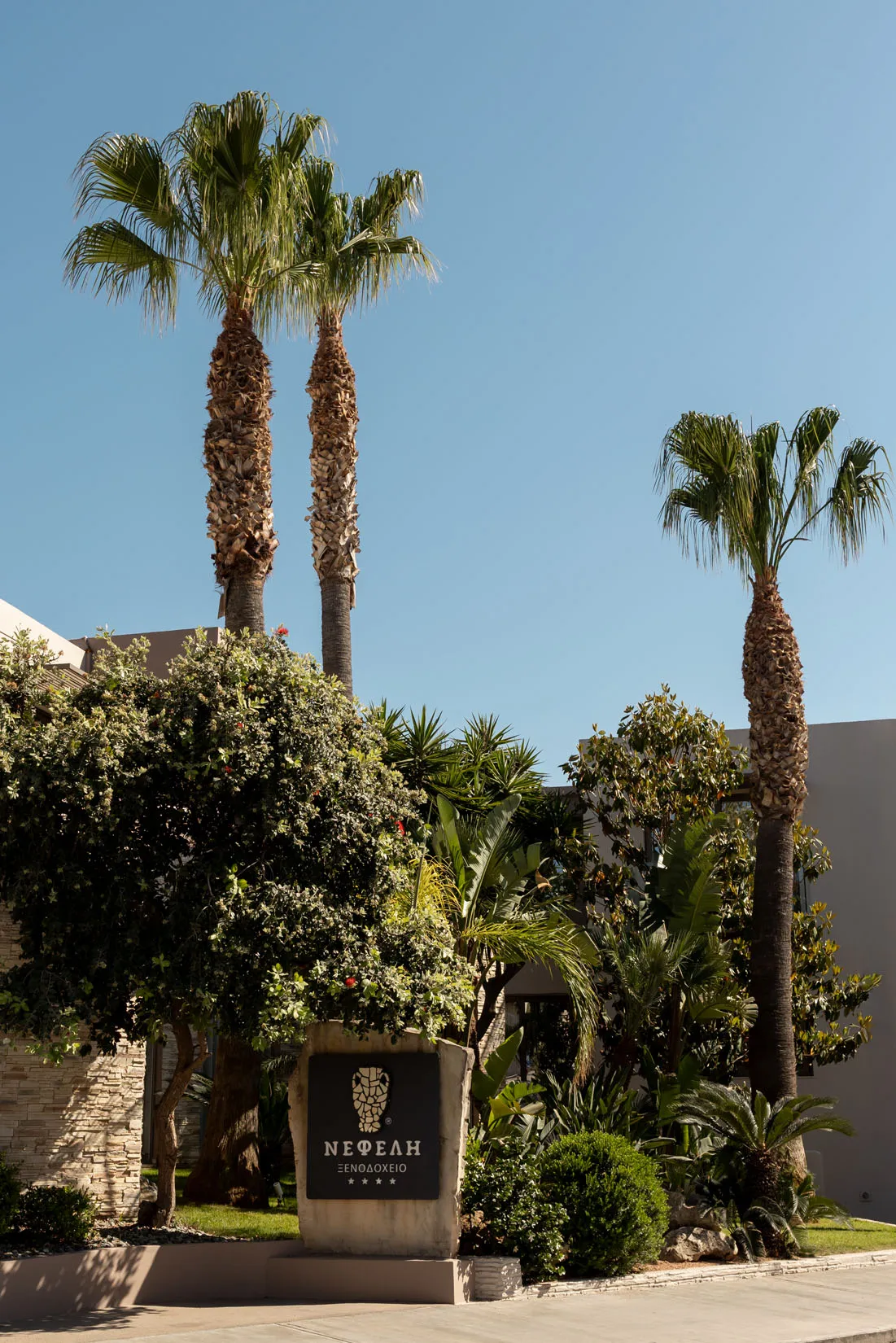 Nefeli Hotel 4-star exterior, swimming pool and grounds in Platanias, Rethymno