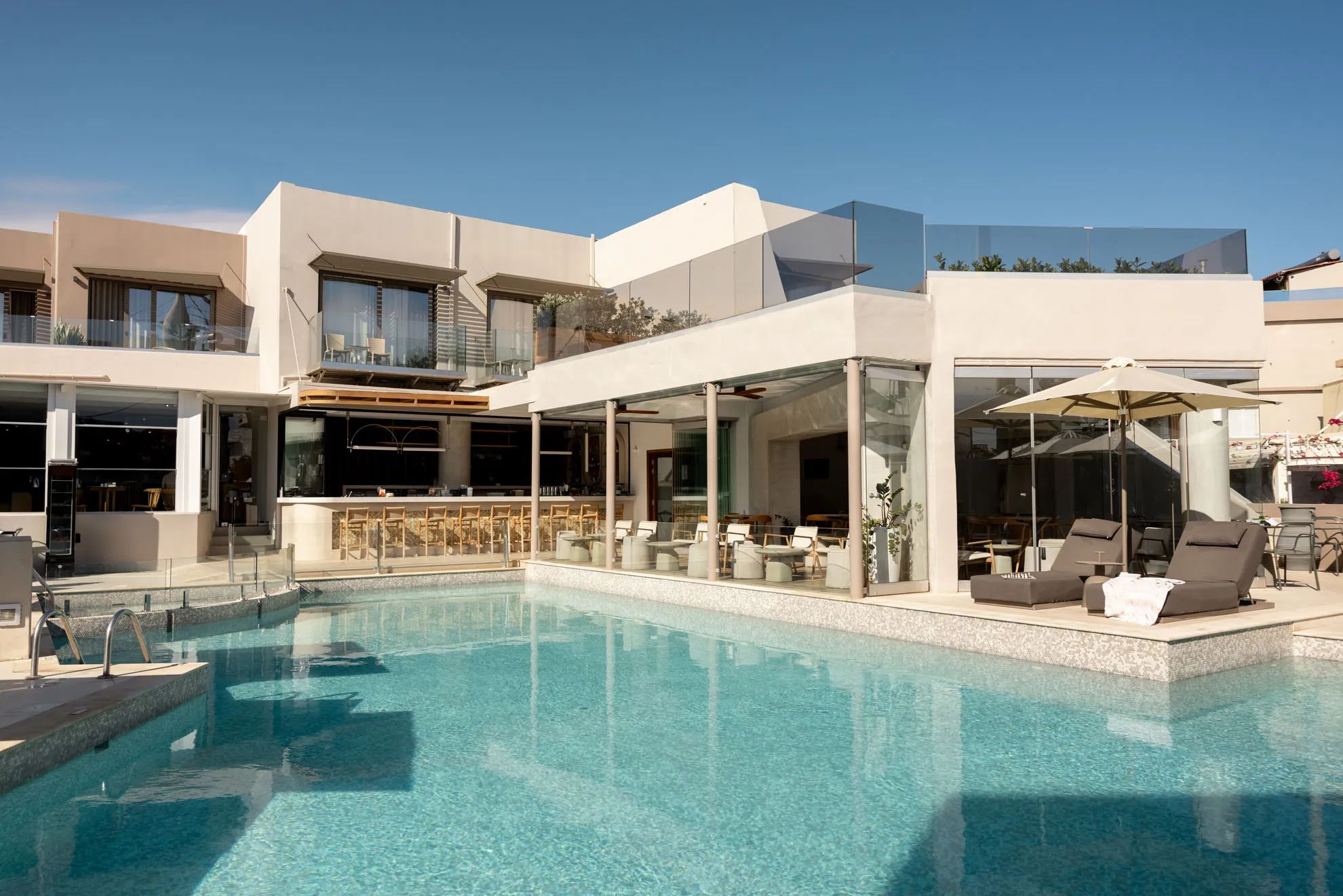 Nefeli Hotel 4-star exterior, swimming pool and grounds in Platanias, Rethymno