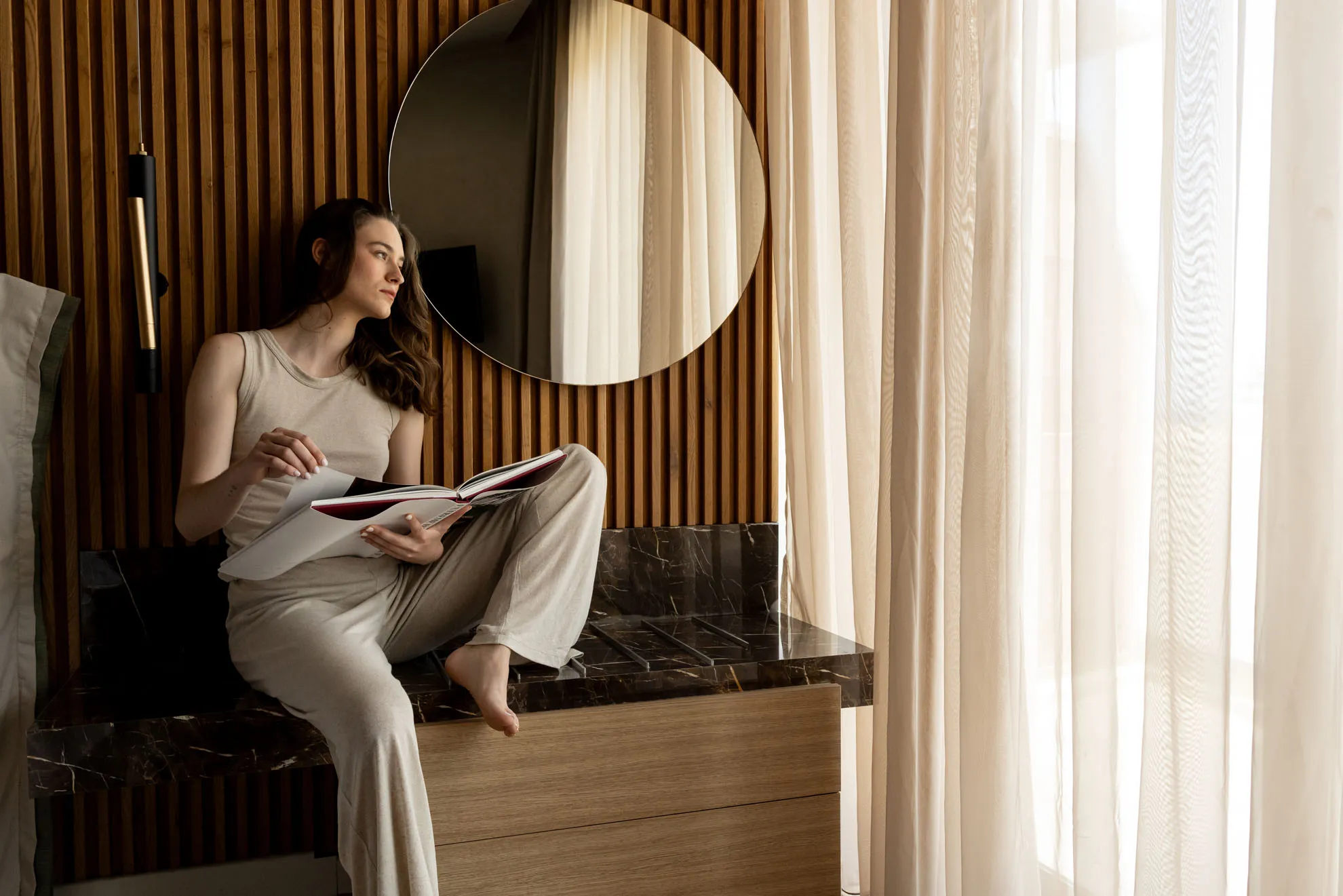 Luxury room and suite accommodation interior at Nefeli Hotel